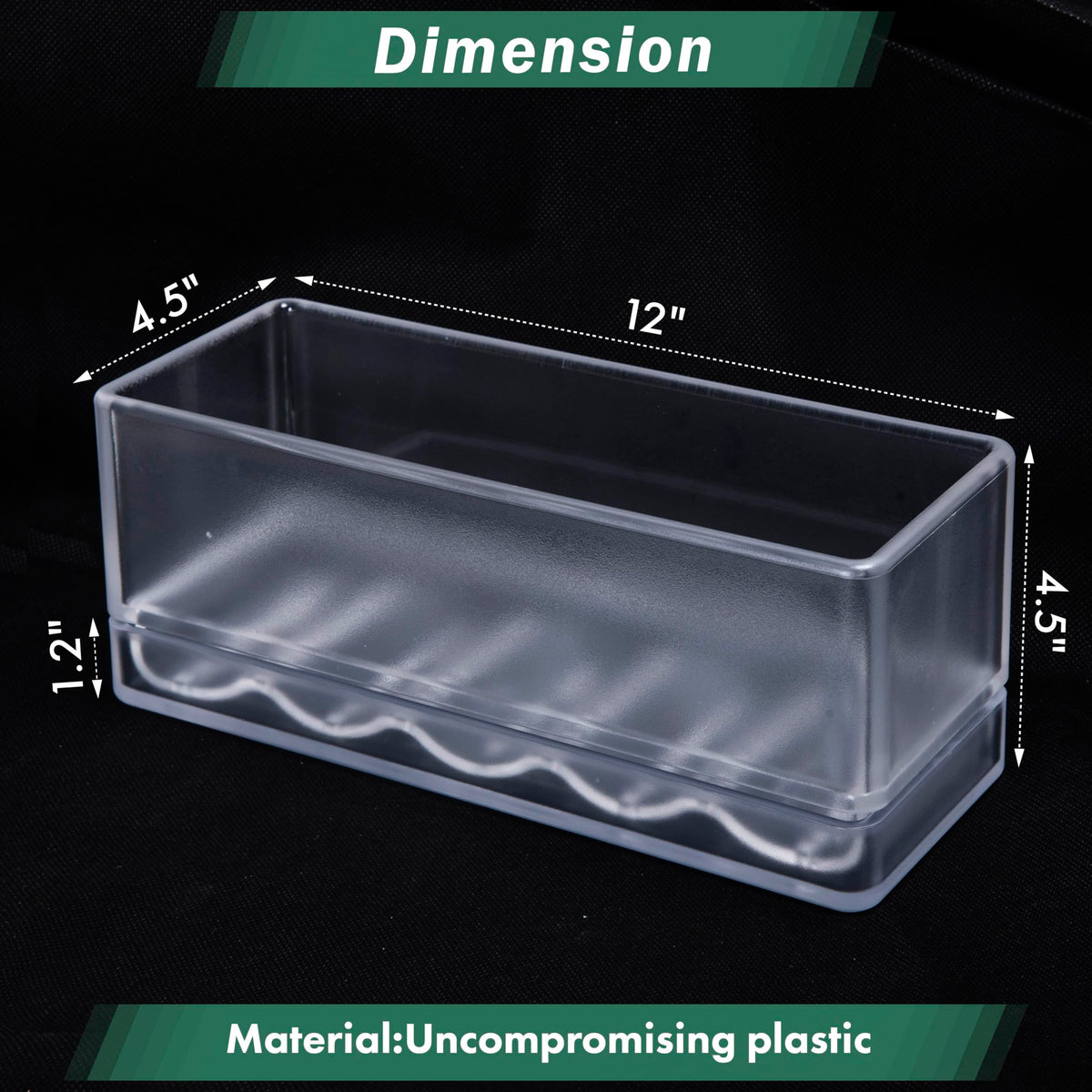 D'vine Dev rectangle acrylic herb planter showing drainage holes for moisture control