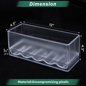 D'vine Dev rectangle acrylic herb planter showing drainage holes for moisture control