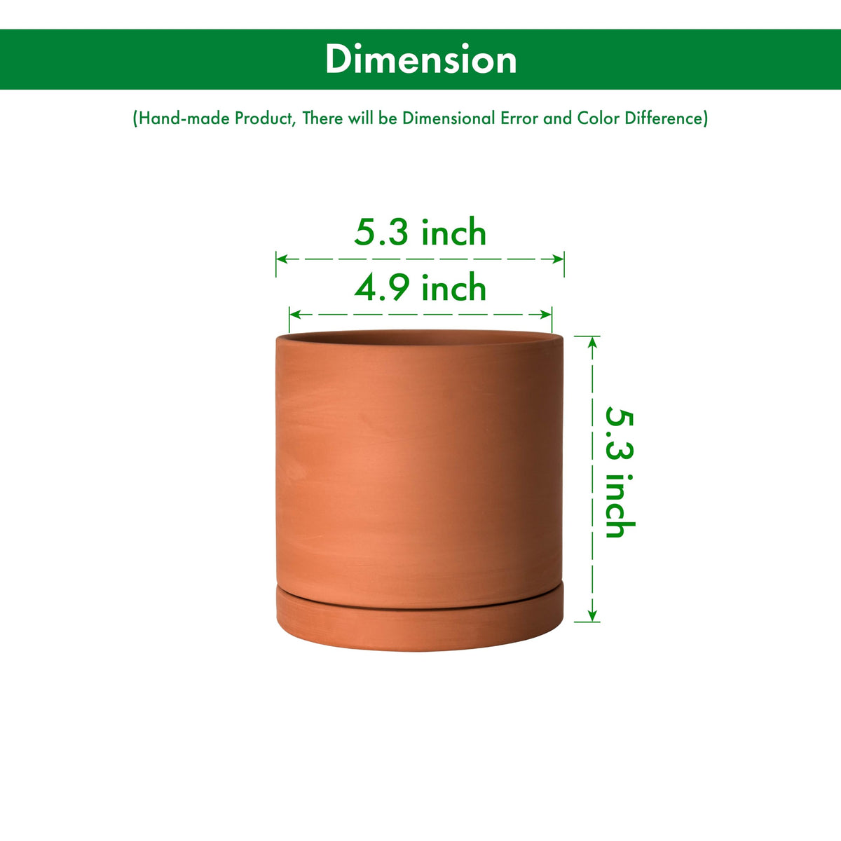D'vine Dev terracotta pot shows matte finish and natural texture.