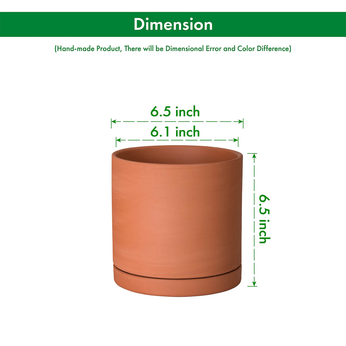 D'vine Dev pot with drainage hole and saucer for easy plant care