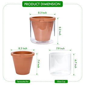 D'vine Dev glass cylinder cup detail showing water reservoir for steady moisture