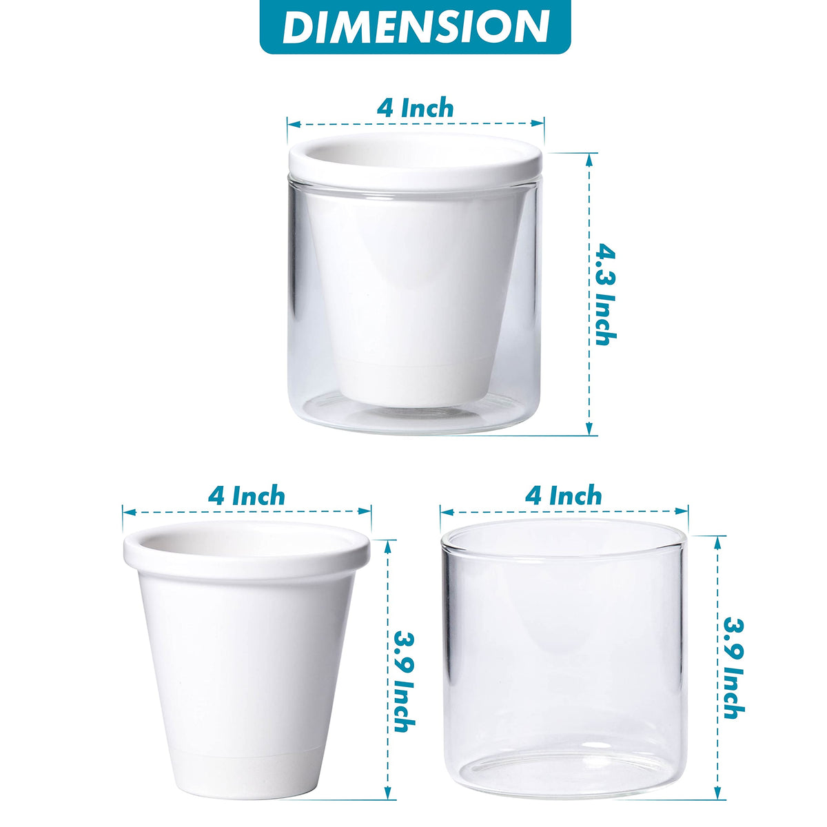 D'vine Dev compact 4-inch planter with visible terracotta texture detail.