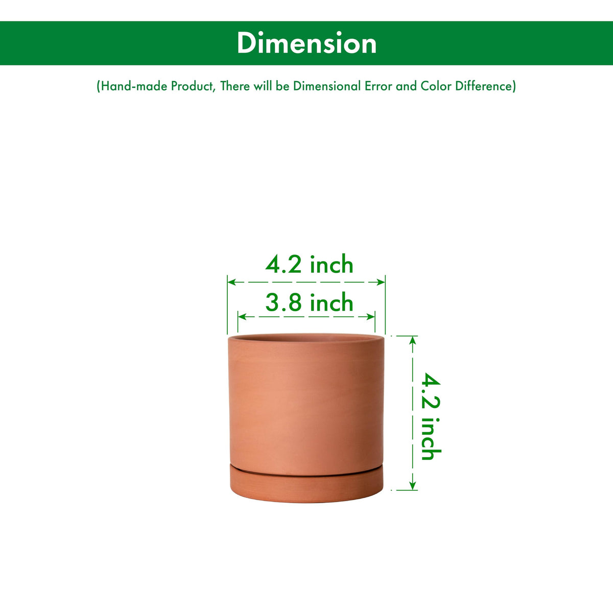 D'vine Dev matte finish terracotta pot provides timeless, versatile decor accent.