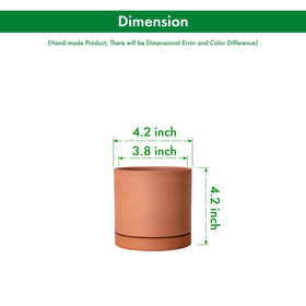 D'vine Dev matte finish terracotta pot provides timeless, versatile decor accent.