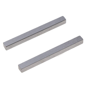 DVPARTS 2X Rear Wheel Axle Square Key front view shows precise fit for lawn tractors