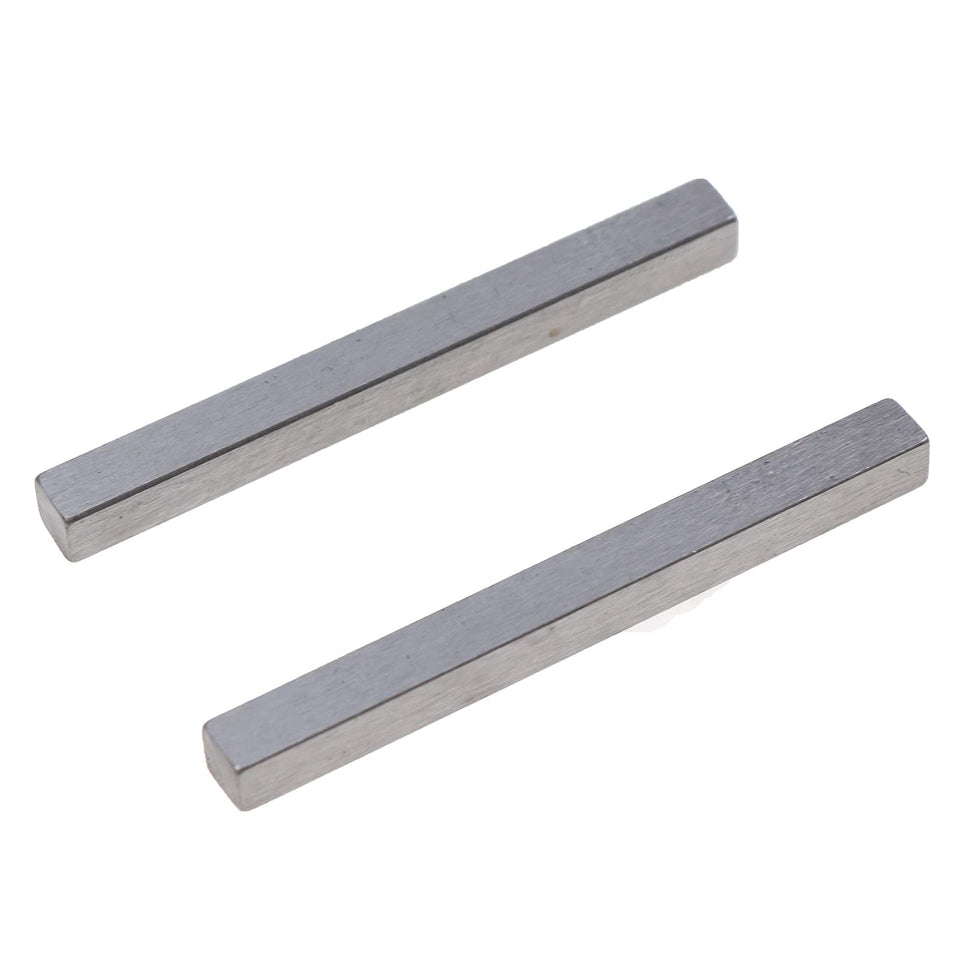 DVPARTS 2X Rear Wheel Axle Square Key front view shows precise fit for lawn tractors