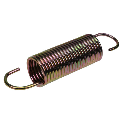 DVPARTS extension spring 108-4056 installed on a Toro mower for reliable deck tension.
