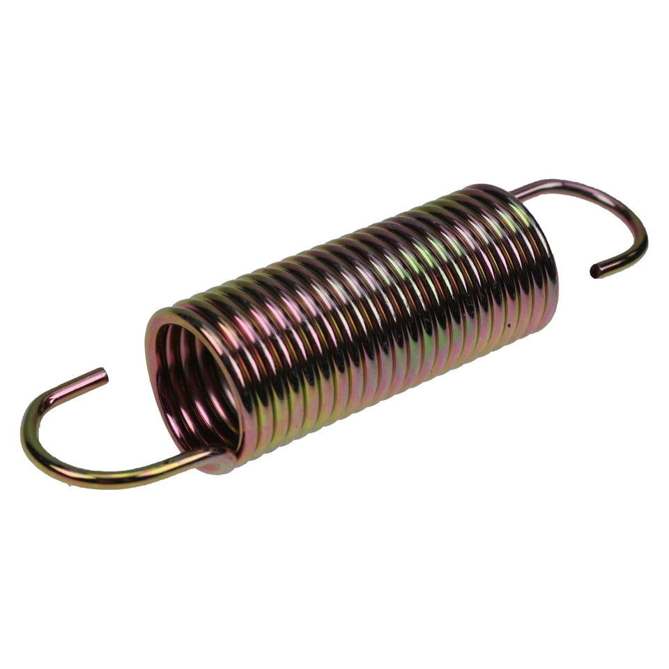 DVPARTS extension spring 108-4056 installed on a Toro mower for reliable deck tension.