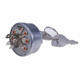 DVPARTS ignition switch in hand demonstrates a compact, easy-to-install design for Exmark Toro mowers.