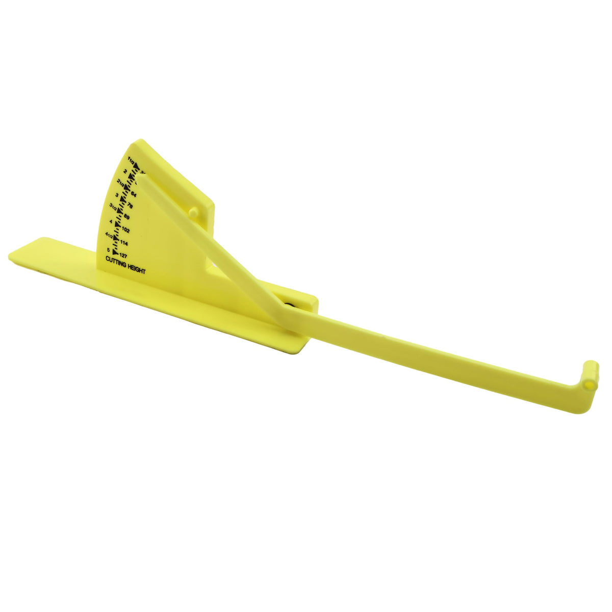 DVPARTS upgrade mower deck gauge with extended base stabilizing adjustments