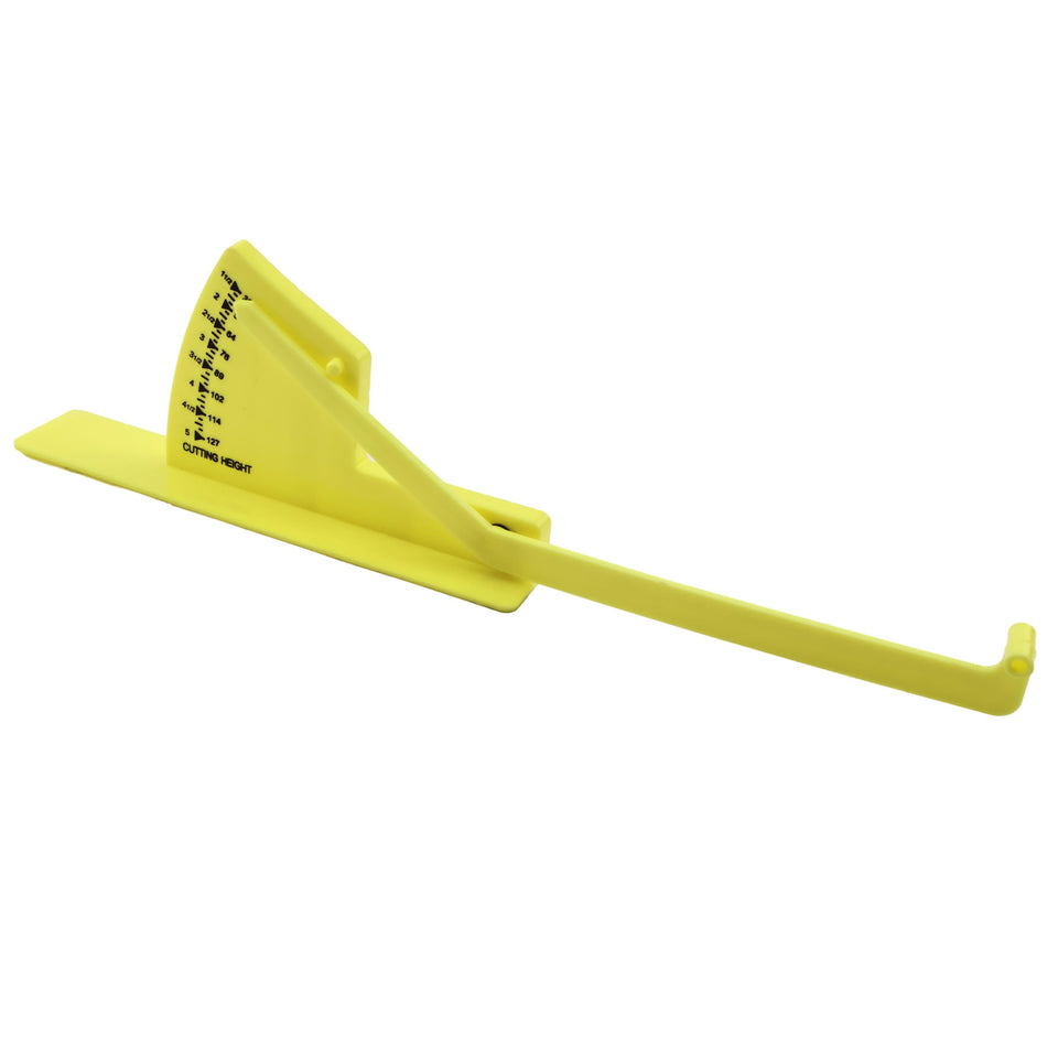 DVPARTS upgrade mower deck gauge with extended base stabilizing adjustments