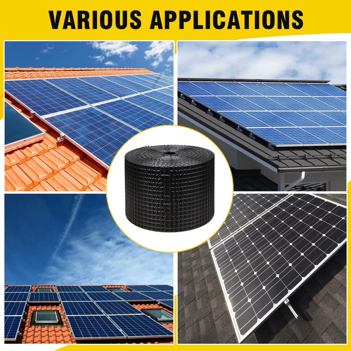 DWALE application of solar panel roof protection against birds