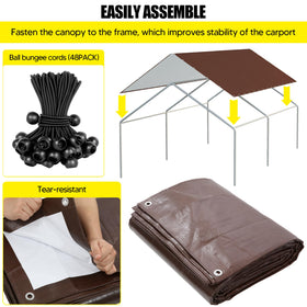 Dwale carport cover waterproof fabric close-up highlights UV resistance