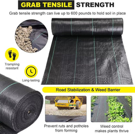 DWALE Driveway Fabric with 800 lbs tensile strength supports heavy loads