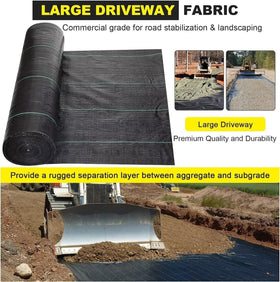 DWALE Driveway Fabric offers high permeability for fast drainage.