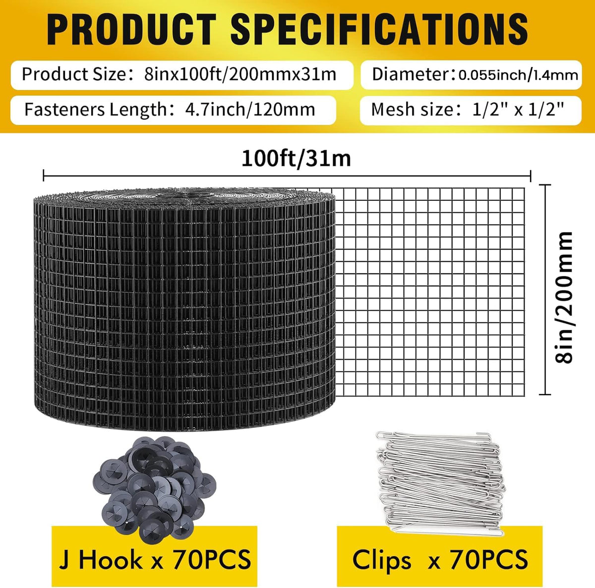DWALE weather-durable corrosion-resistant net for harsh conditions