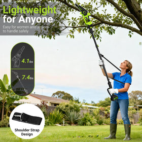 Dwarfuarm pole saw outdoors for efficient garden maintenance