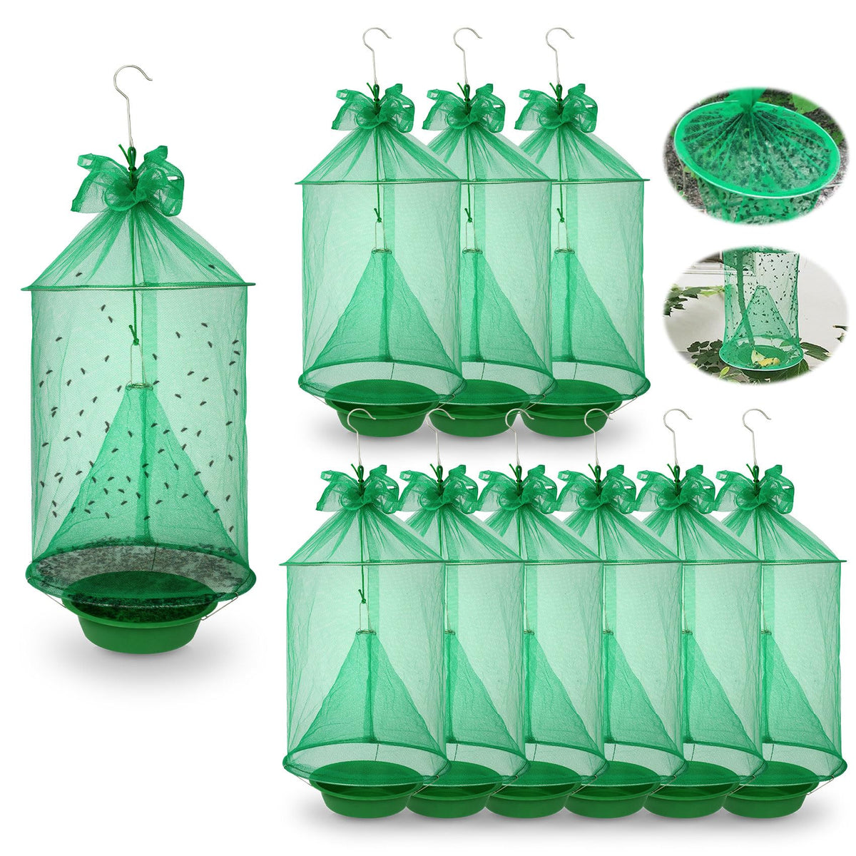 Dwcom Trap durable-wire fly trap for barn and garden use.