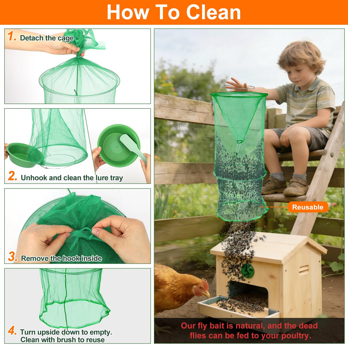 Dwcom Trap suitable for farm use, stabilizing pest control in stable and yard.