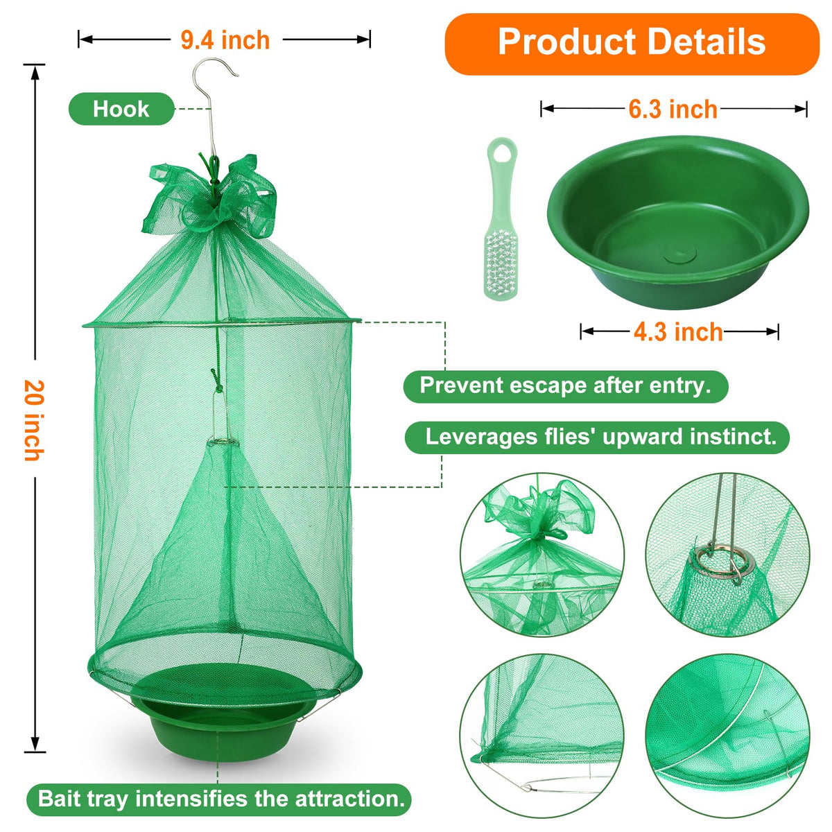 Dwcom Trap stable-orchard-fly-trap ideal for farm and garden environments.