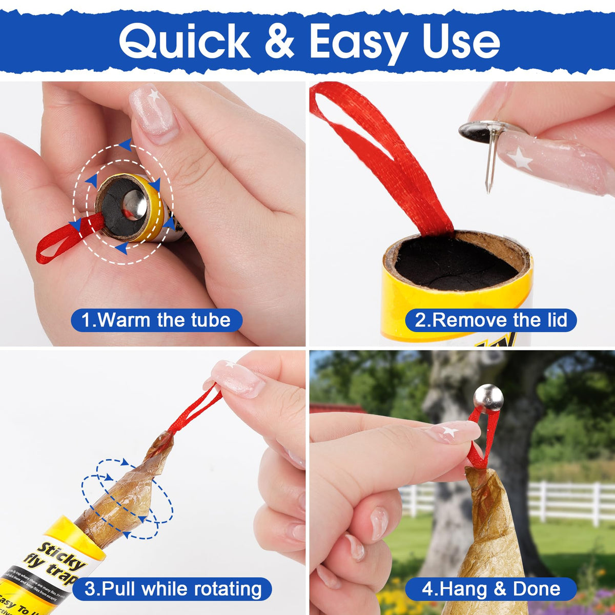 Dwcom Trap waterproof glue fly paper for outdoor use