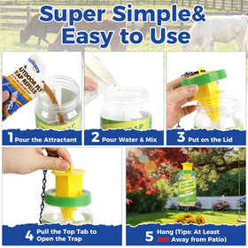 Dwcom Trap refill compatible with all reusable outdoor fly traps