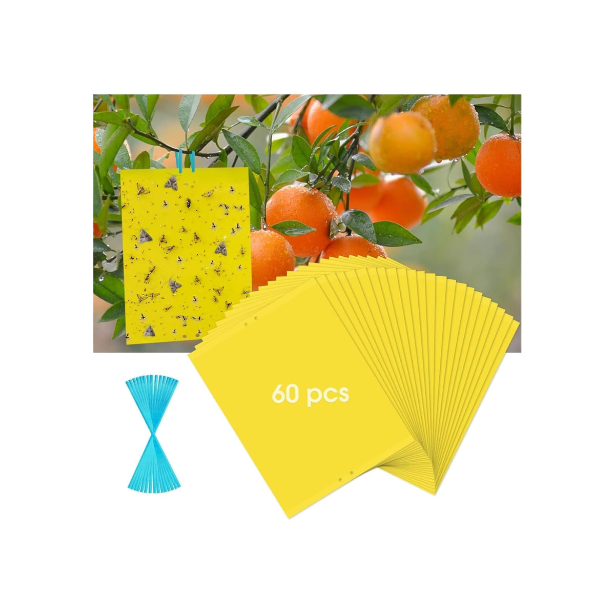 Dwcom Trap yellow sticky traps attract indoors and reduce flying pests.