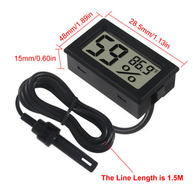 DWEII compact hygrometer with batteries included for ready use anywhere