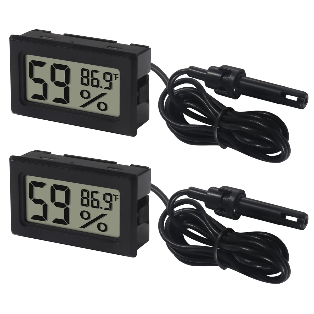 DWEII mini digital thermometer-hygrometer display shows temp and humidity clearly for quick readings