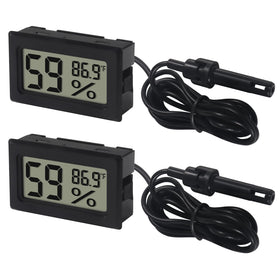 DWEII mini digital thermometer-hygrometer display shows temp and humidity clearly for quick readings