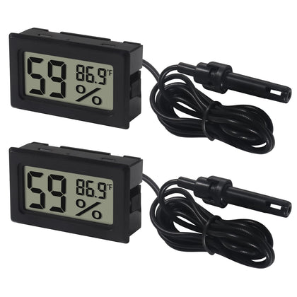 DWEII mini digital thermometer-hygrometer display shows temp and humidity clearly for quick readings