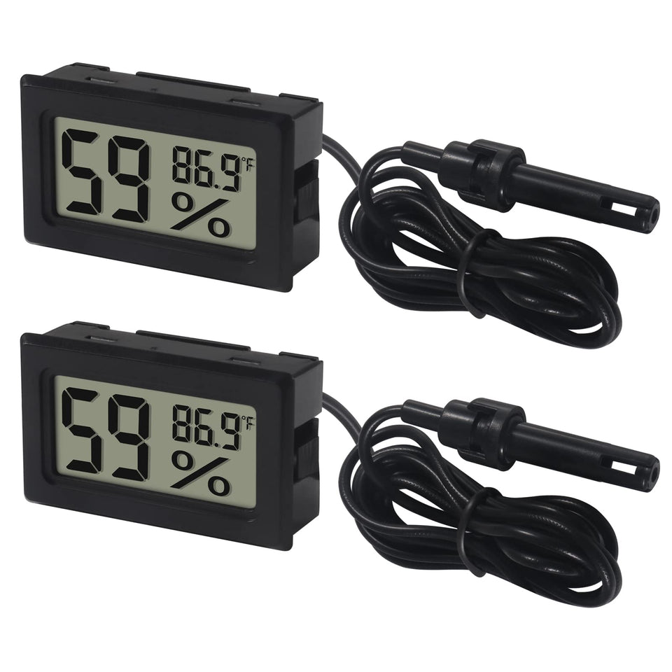 DWEII mini digital thermometer-hygrometer display shows temp and humidity clearly for quick readings