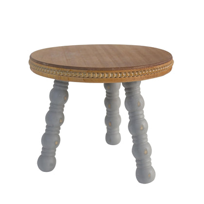 Dwellington Wood Morden Farmhouse Plant Stand front view shows rustic charm and compact footprint.