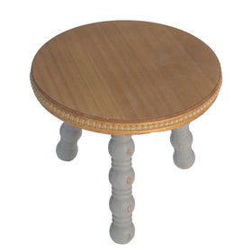 Dwellington Wood Morden Farmhouse Plant Stand side view highlights sturdy construction.