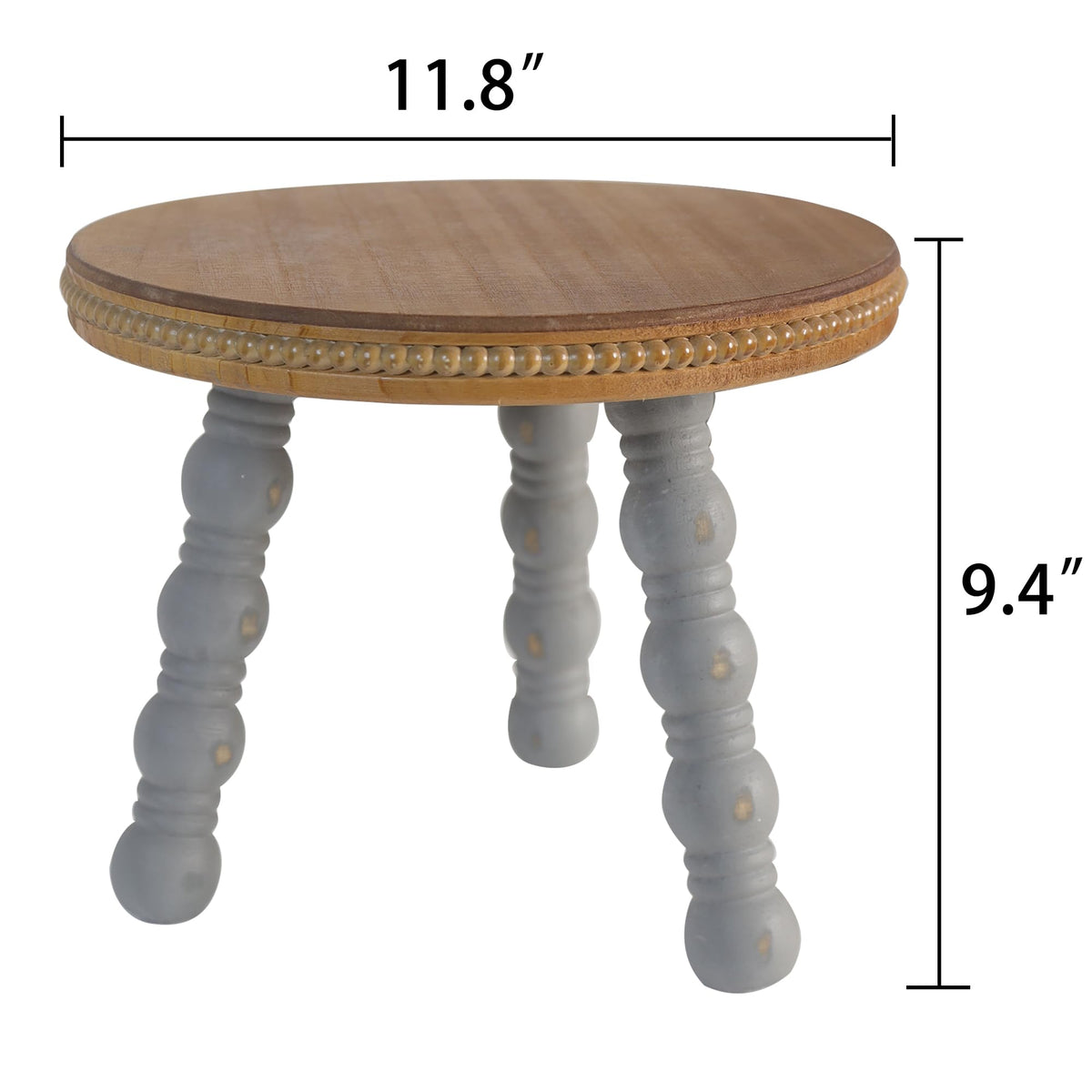 Dwellington Wood Morden Farmhouse Plant Stand top view reveals even plant arrangement.