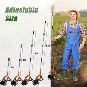 DwelSpire 2-in-1 tiller weeder in action for versatile beds.