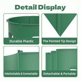 DwelSpire plant grow ring 10-inch border protects herb roots while watering