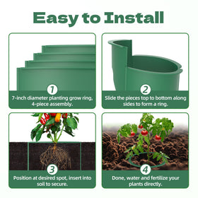DwelSpire plant grow ring 12-5-inch ring for larger beds and precise edging