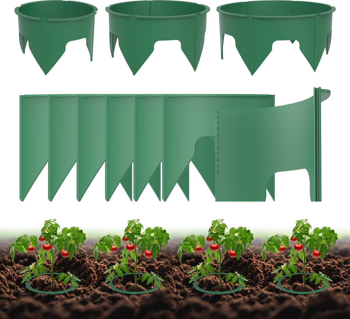 DwelSpire plant grow ring segments ready for quick tool-free assembly
