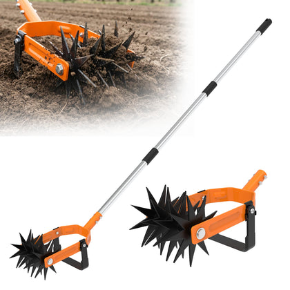 DwelSpire rotary cultivator with 4-tine head for deep soil loosening and aeration.
