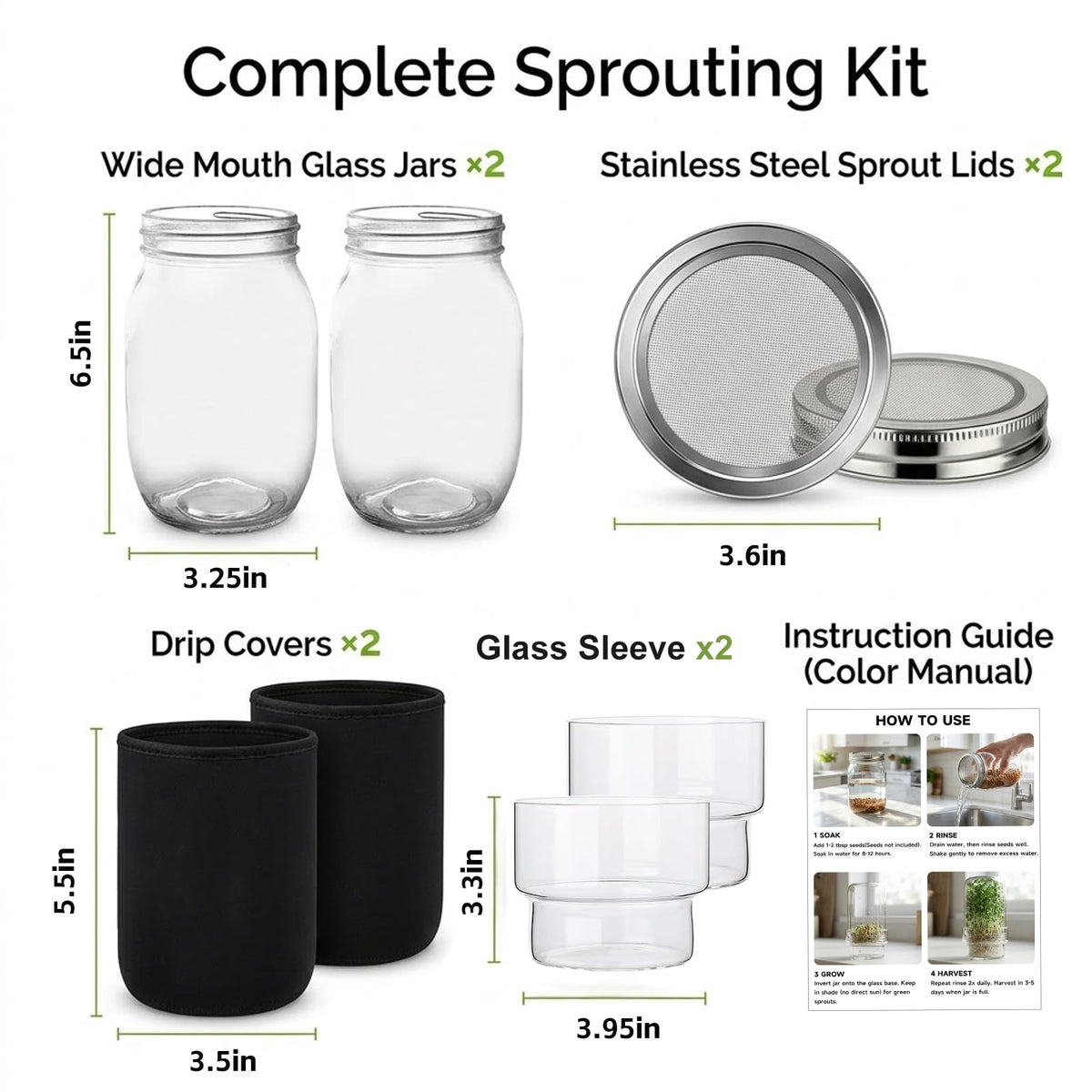 DWETG gift box sprouting kit for health-minded adults and kids.