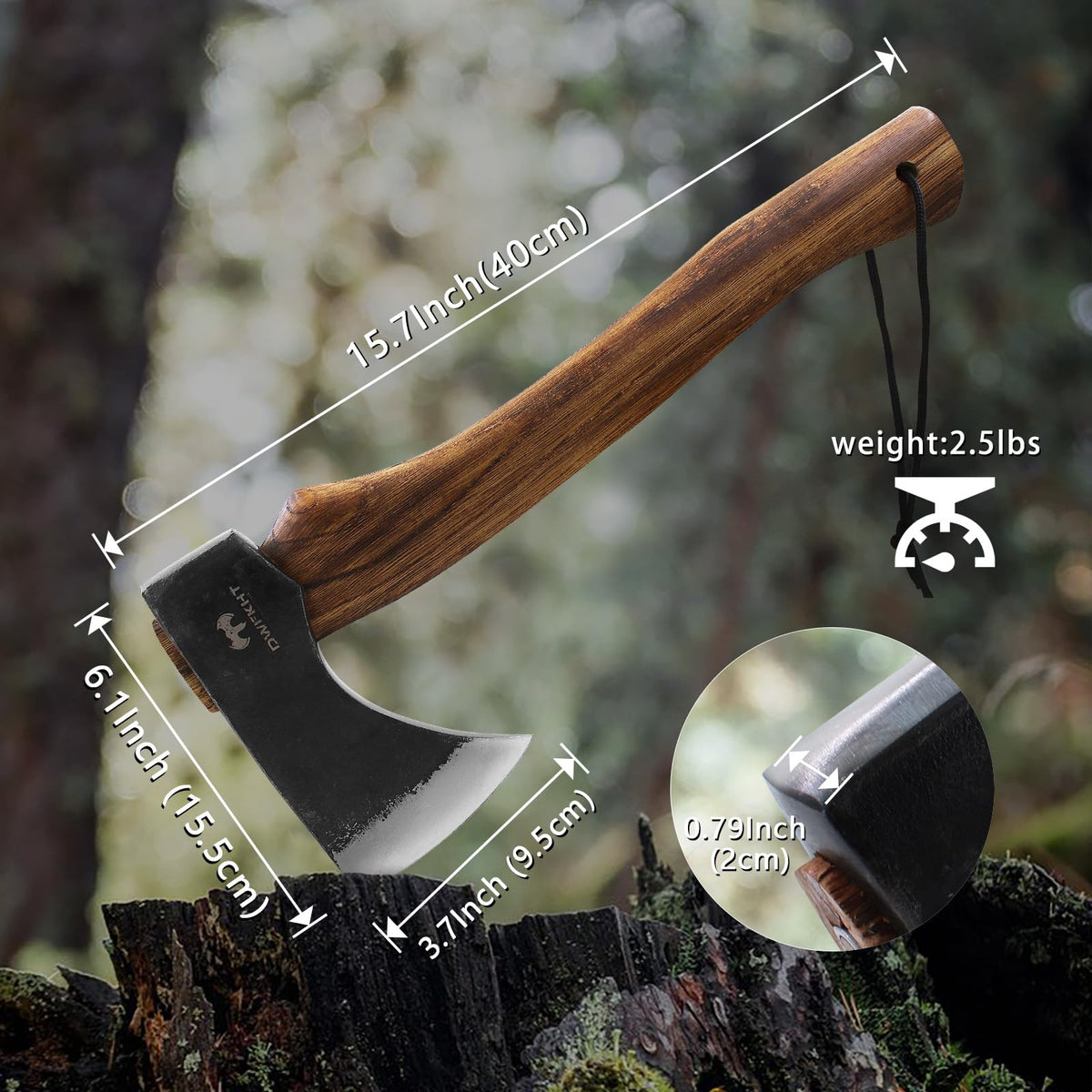 DWFKHT beech handle with ergonomic grip reduces fatigue
