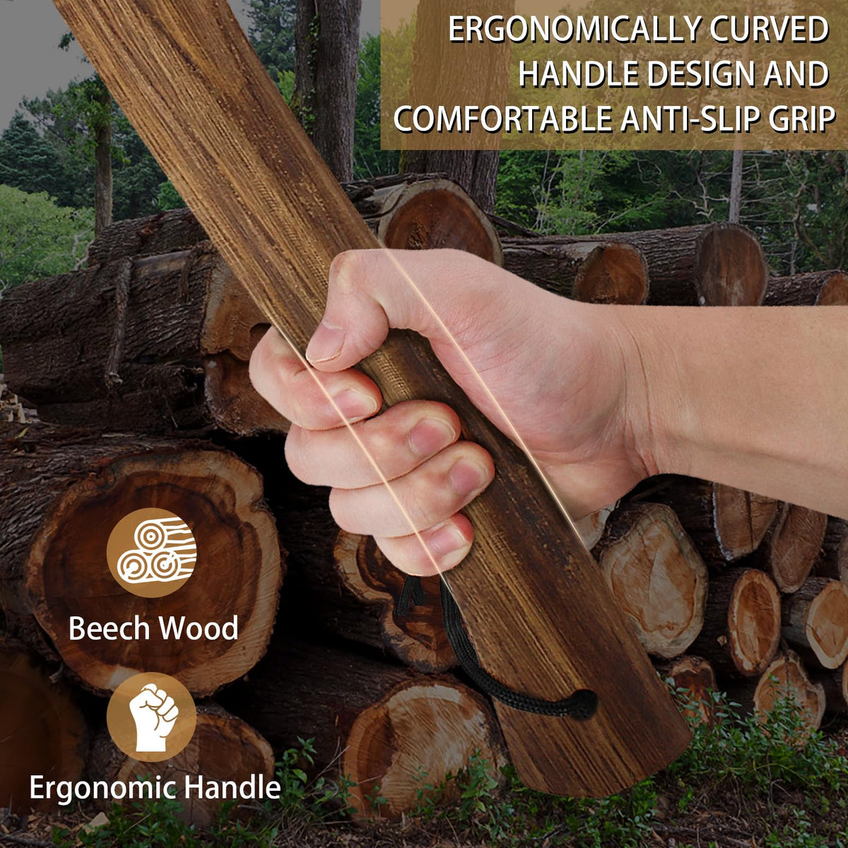 DWFKHT hatchet head forged from 1065 high carbon steel for sharp cuts