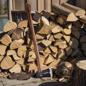 DWFKHT splitting axe 1065 high-carbon steel construction.