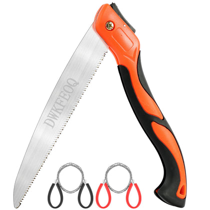 DWKFEOQ folding saw with 11.8-inch blade for pruning and camping tasks