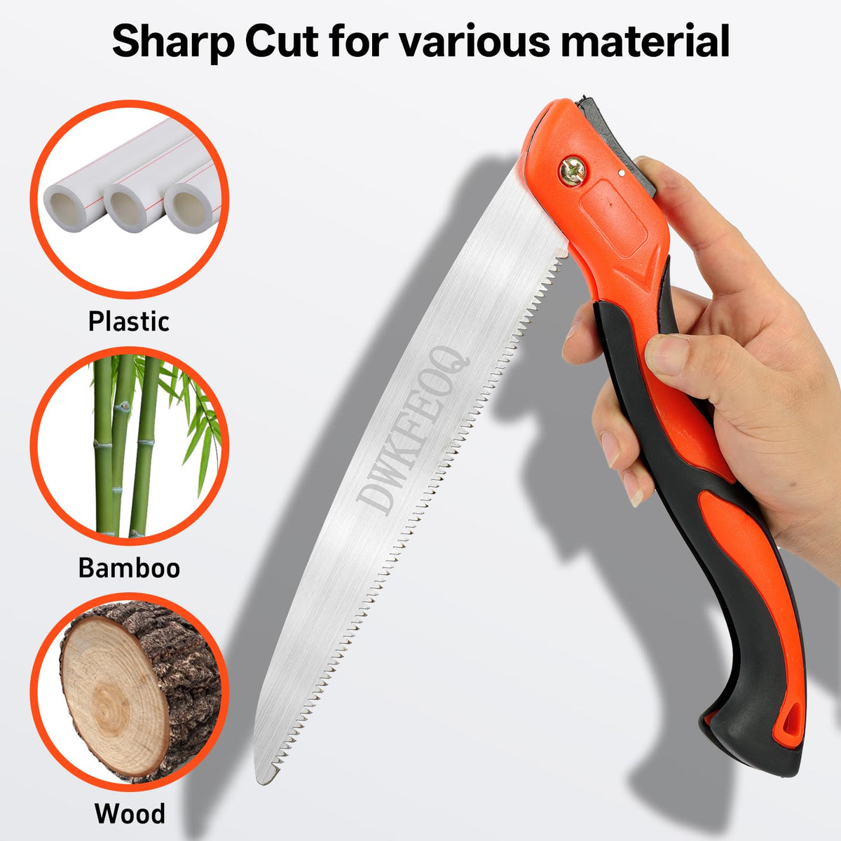 DWKFEOQ folding-saw locking button ensures safe opening and closing