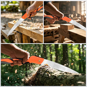 DWKFEOQ compact outdoor kit ready for camping and pruning tasks