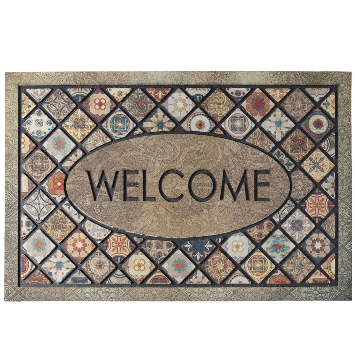 DWKKX durable welcome door mat 24x36 traps dirt at the entry