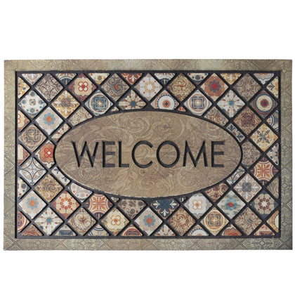 DWKKX durable welcome door mat 24x36 traps dirt at the entry