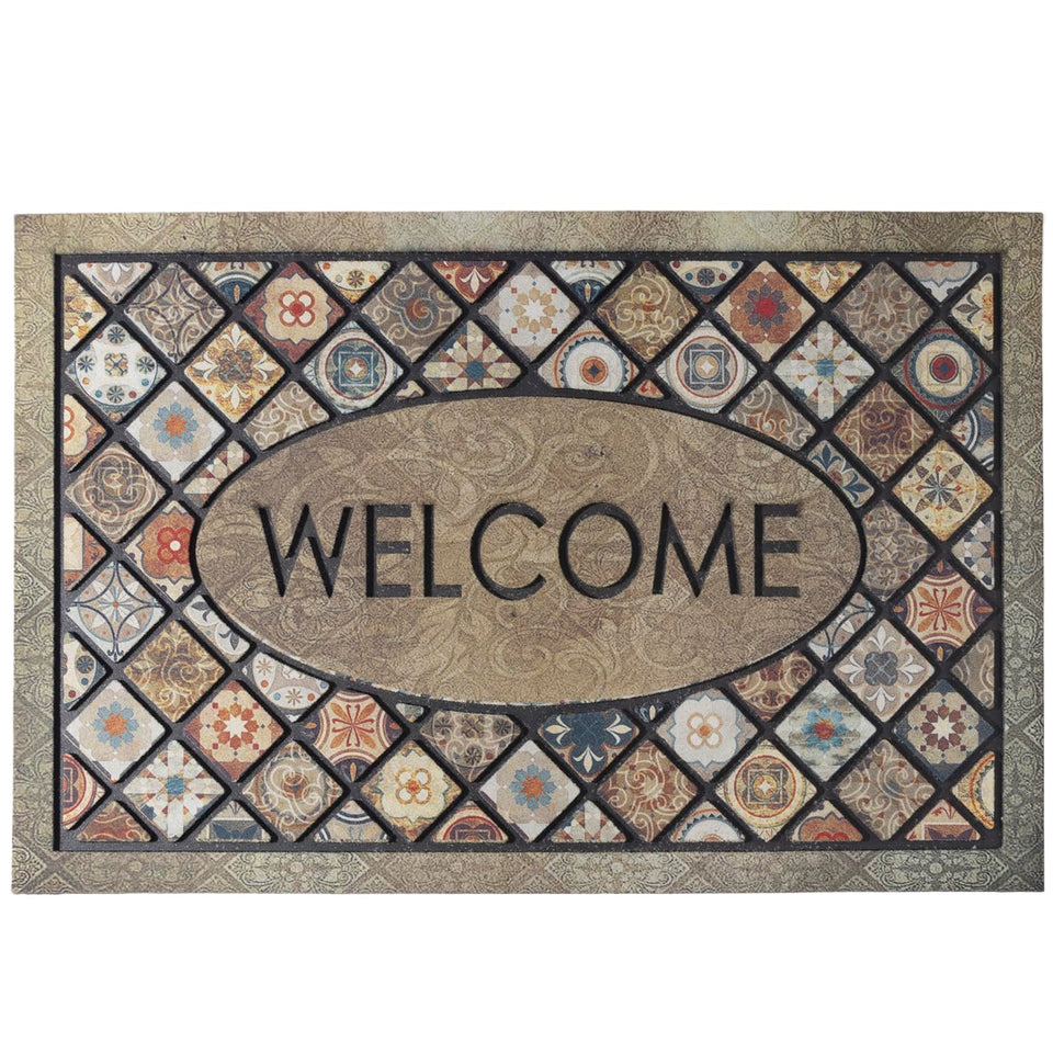DWKKX durable welcome door mat 24x36 traps dirt at the entry